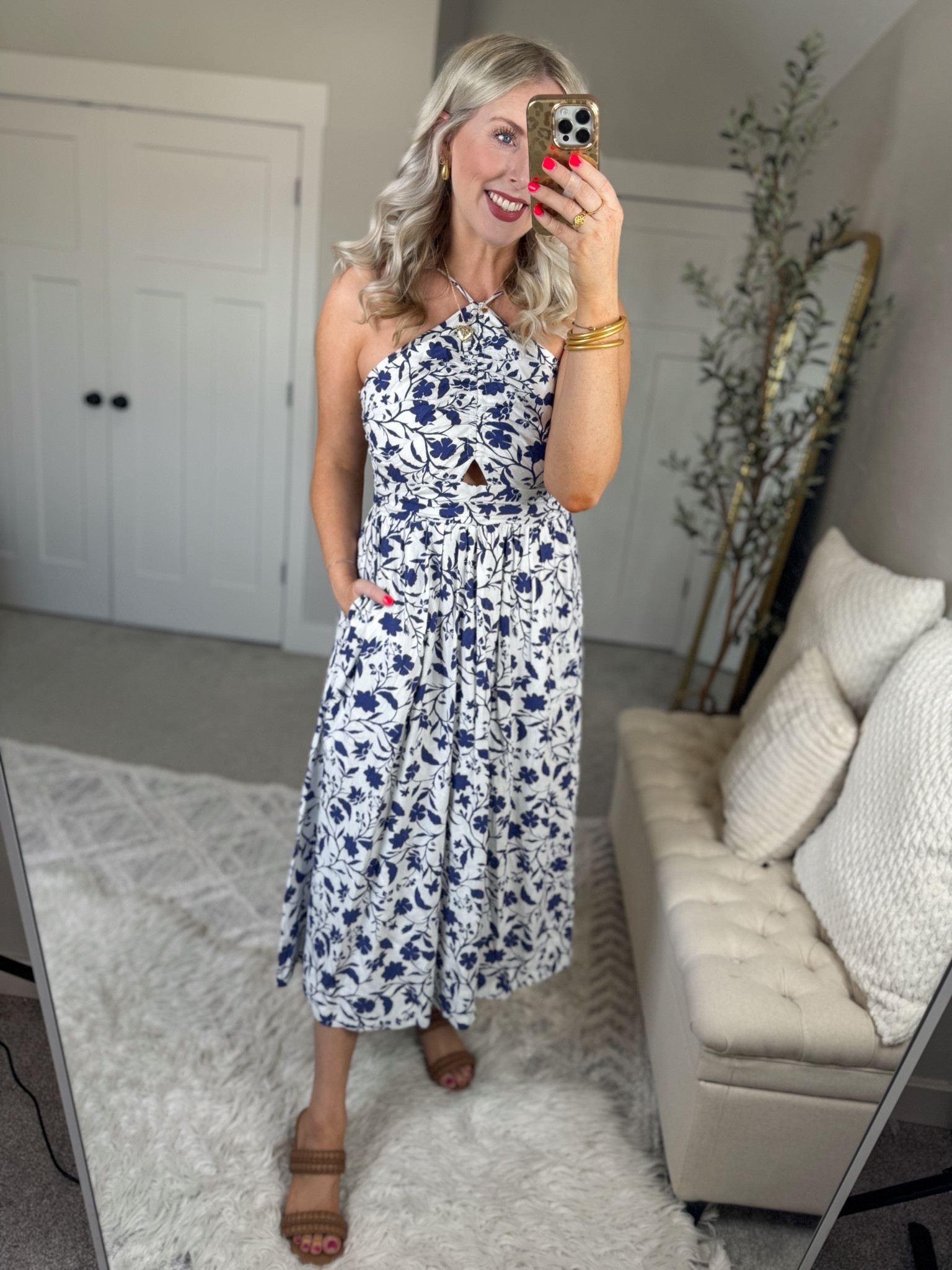 Weekend Walmart Wins try on
Halter dress with cut out- medium 

#LTKstyletip #LTKfindsunder50 #LTKSeasonal