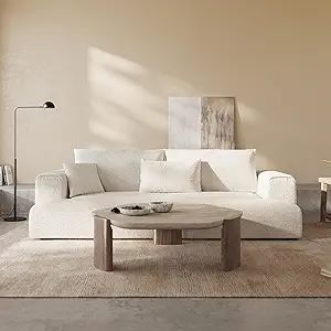 Acanva Modern Minimalist Sofa with Extra Deep Seats for Living Room, Bedroom and Lounge, T-Shape ... | Amazon (US)