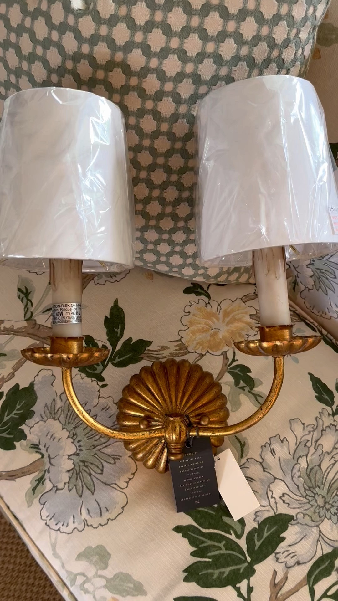 I always find the most beautiful home pieces on @Wayfair ! These antique gold sconces are going to be perfect above our fireplace and add the perfect touch of cozy light in the evenings! #ad #WayfairPartner #Wayfair