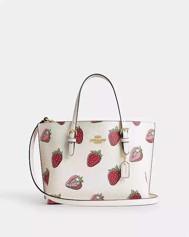 Mollie Tote Bag 25 With Strawberry Print | Coach Outlet US