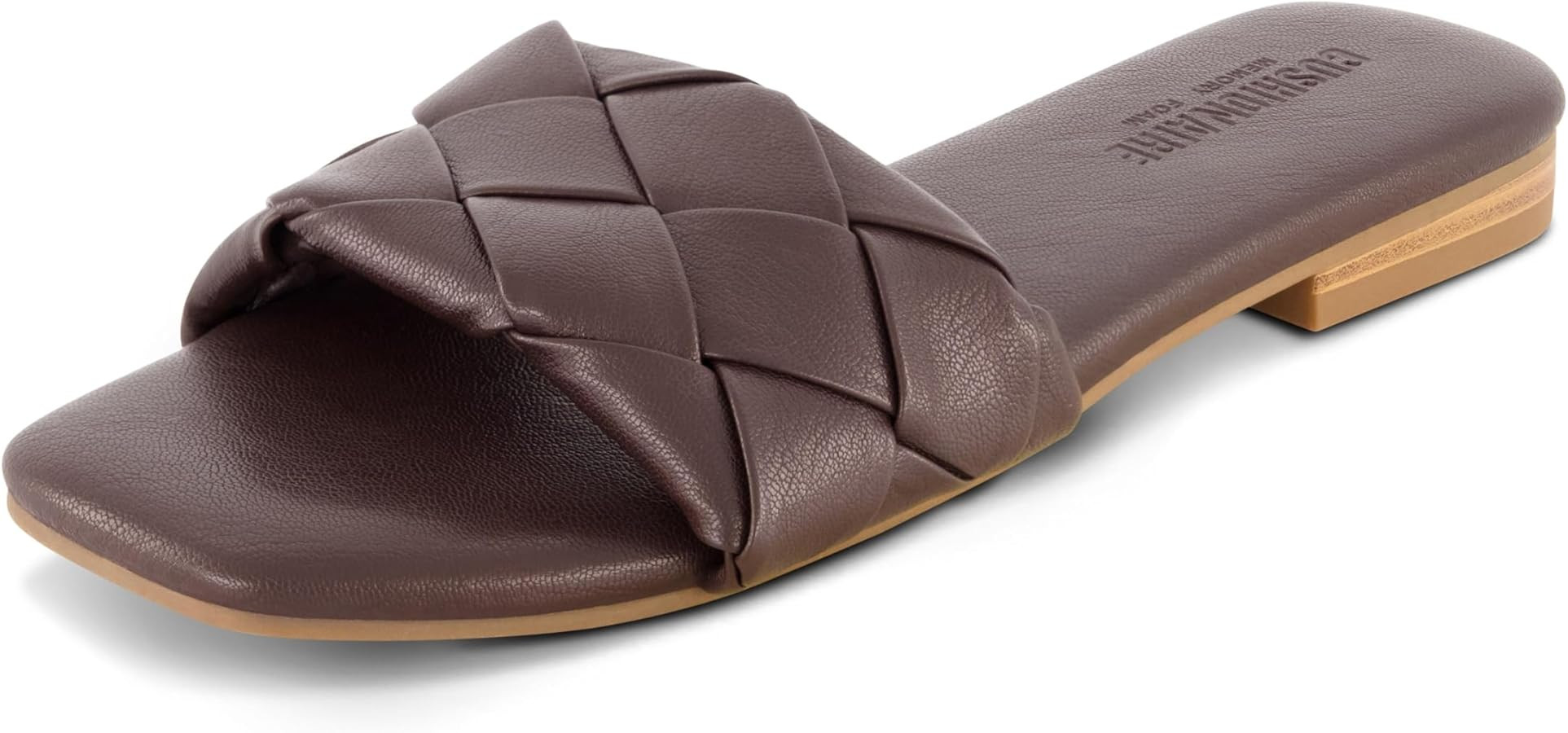 CUSHIONAIRE Women's Franca woven slide sandal +Memory Foam, Wide Widths Available | Amazon (US)