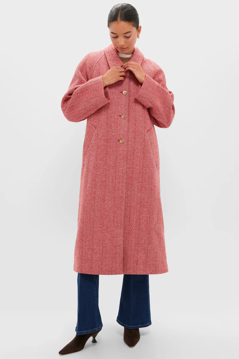 Red Chevron Ugola Coat | Tuckernuck (US)