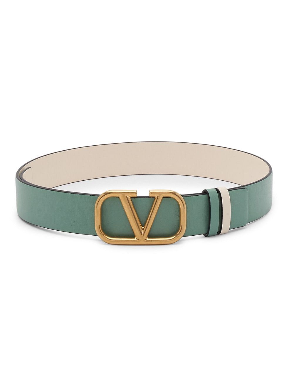 Reversible V-Logo Leather Belt | Saks Fifth Avenue
