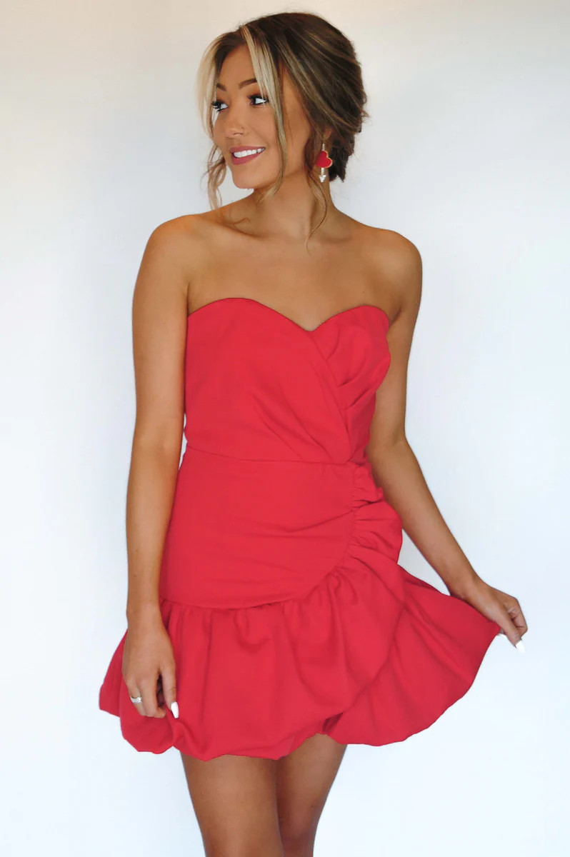 Secret Admirer Dress: Red | Shophopes