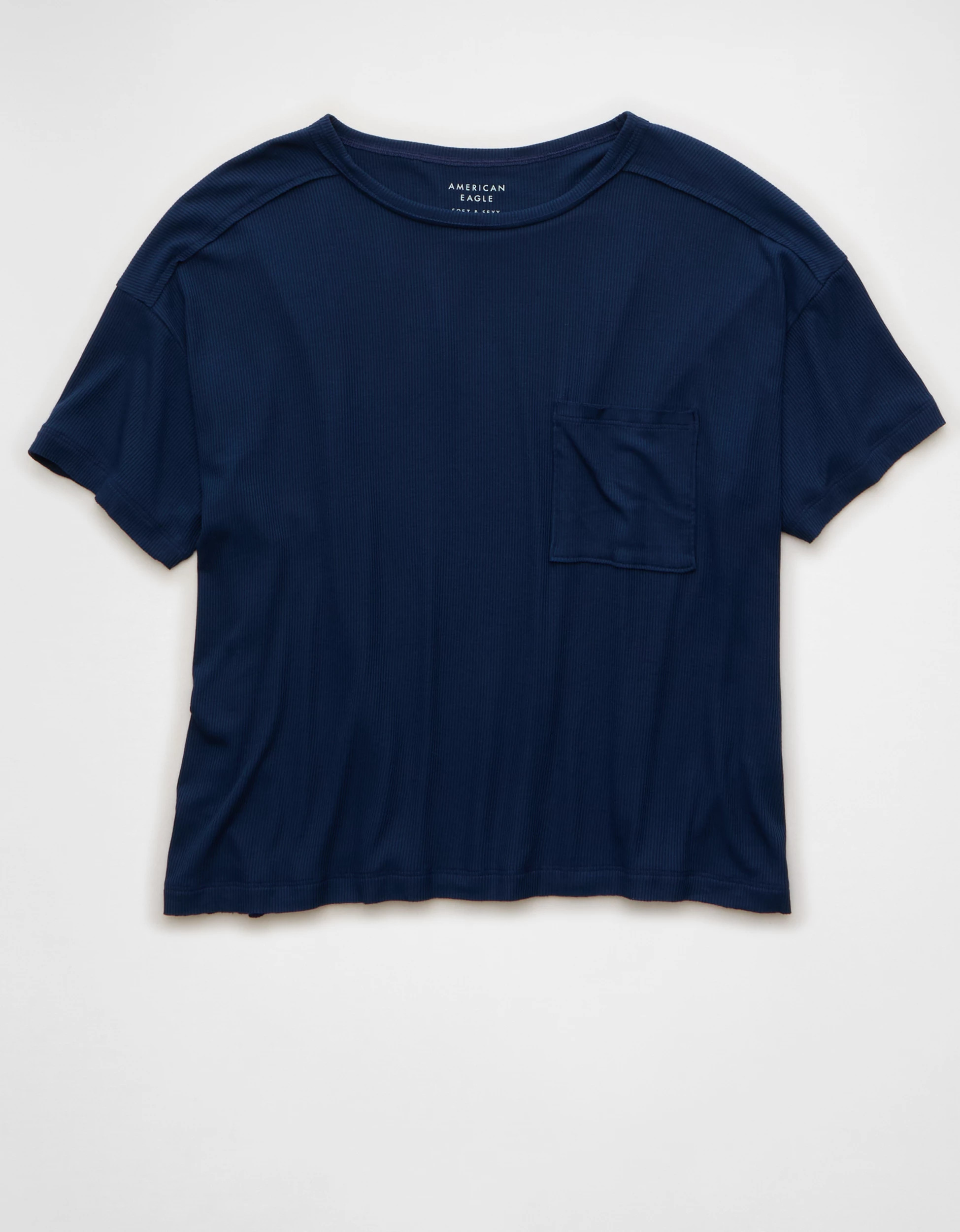 AE Soft & Sexy Ribbed Pocket T-Shirt | American Eagle Outfitters (US & CA)