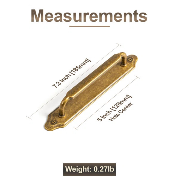 Classic Scalloped Edge Backplate Cabinet Pull Handle For Kitchen Cabinets, Dressers, Drawers & Fu... | Wayfair North America