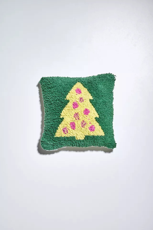 Christmas Tree Tufted Mini Throw Pillow | Urban Outfitters (US and RoW)