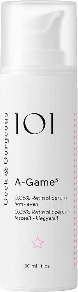 Geek & Gorgeous A-game 5-0.05% Retinal serum - silky, light with medium-strength retinal, anti-ag... | Amazon (UK)