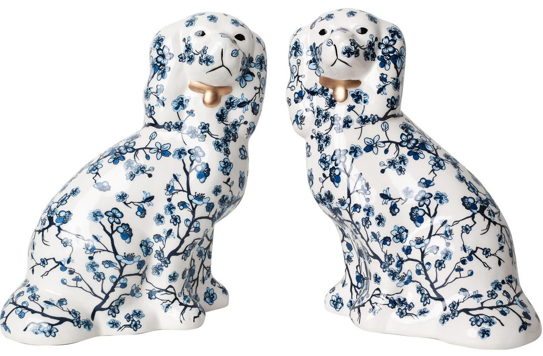 Cherry Blossom Staffordshire Dogs | The Enchanted Home