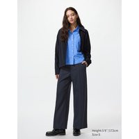 Uniqlo - Brushed Jersey Wide Trousers - Navy - XXL | Uniqlo NL