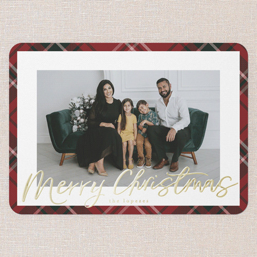 Lustrous Plaid Holiday Card | Shutterfly