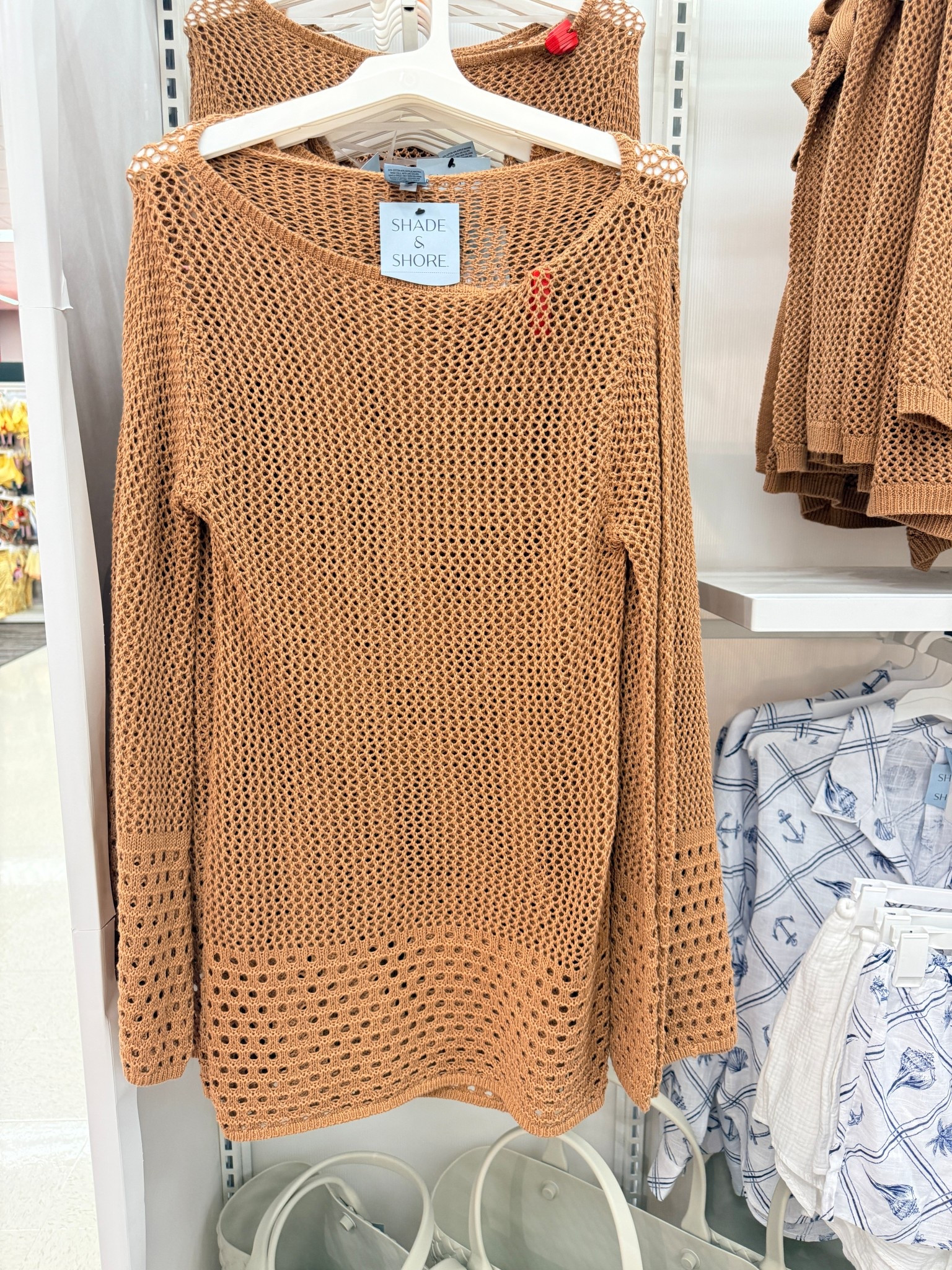 This coverup is a cutie!  I’d wear this with a tank under it and some flowy palazzo pants.  

#swimsuitcoverup #swimsuit #neutral #shadeandshore #target #targetcoverup