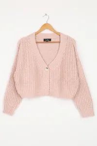 Book Smart Babe Pink Ribbed Knit Cropped Cardigan Sweater | Lulus (US)