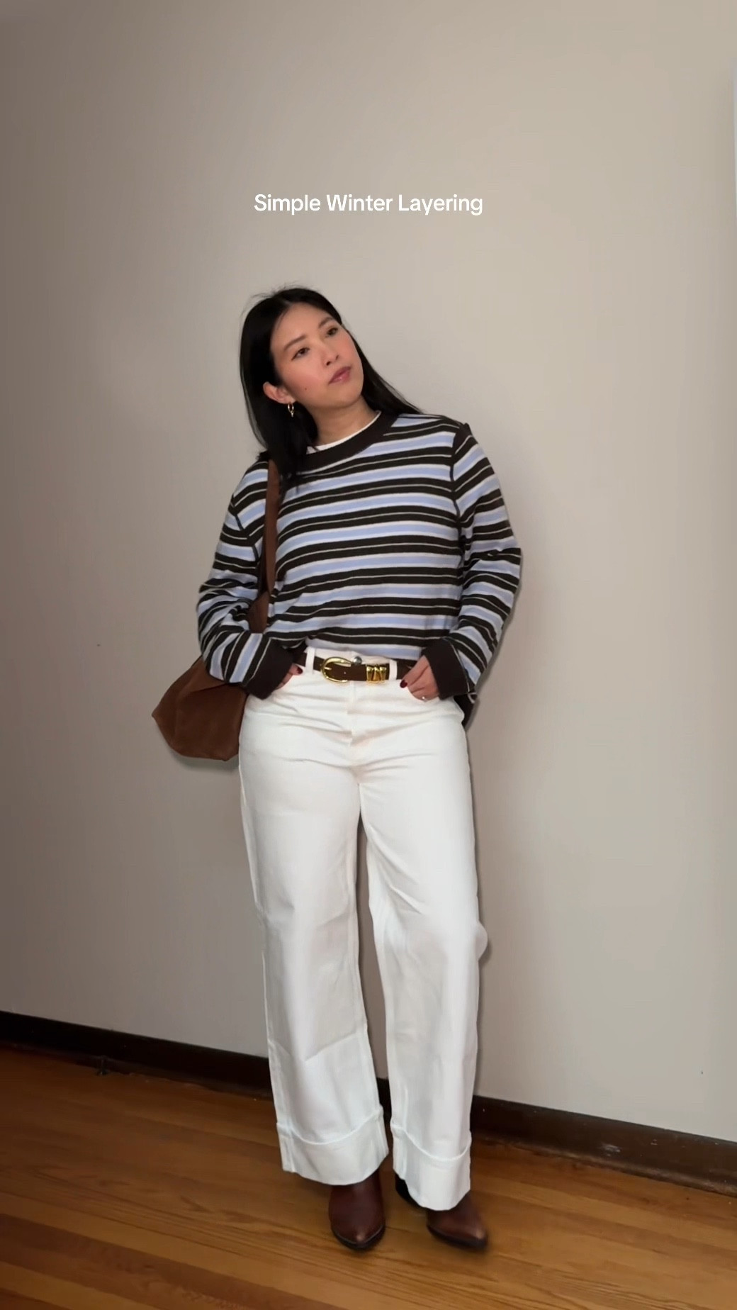 Easy winter layering! Love everything about this fit!!! 

#winterootd #winteroutfit #reformation #madewell #winteraccessories

#LTKgrwm #LTKootd #LTKPetite