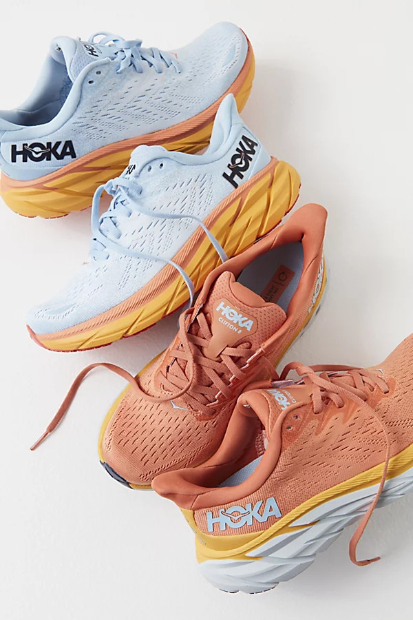 HOKA Clifton 8 Sneakers by HOKA at Free People, Summer Song / Ice Flow, US 11 | Free People (Global - UK&FR Excluded)