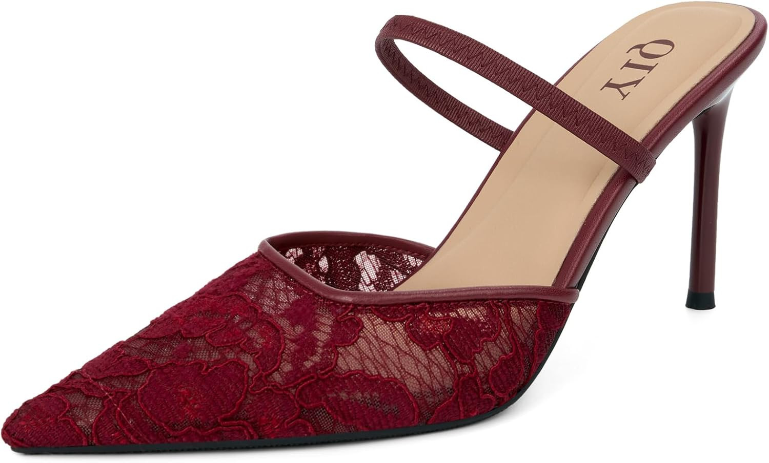 QIY Women's Pointed Toe Slingback Stiletto Pumps | Amazon (US)