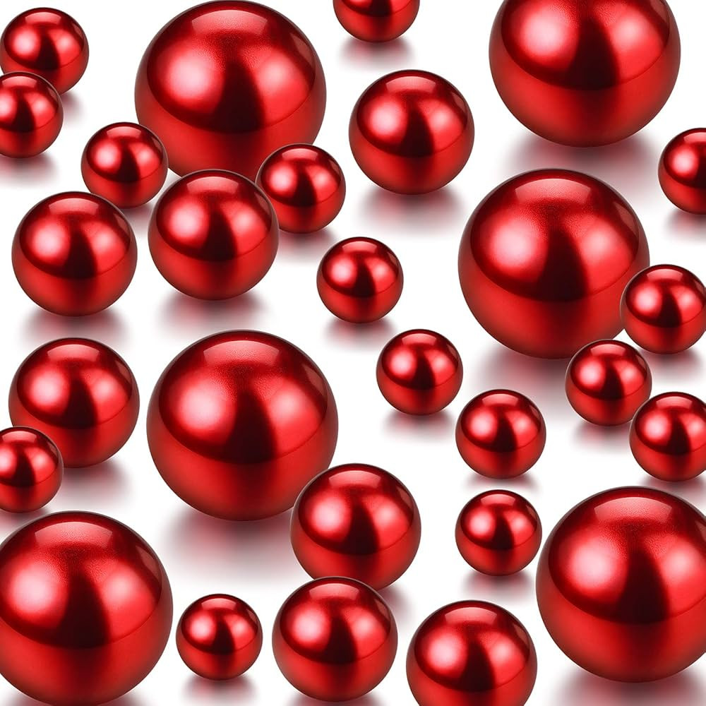 150 Pieces Vase Filler Faux Pearls Vase Makeup Beads No Hole Gloss Pearl Beads Mixed Sizes Round ... | Amazon (US)