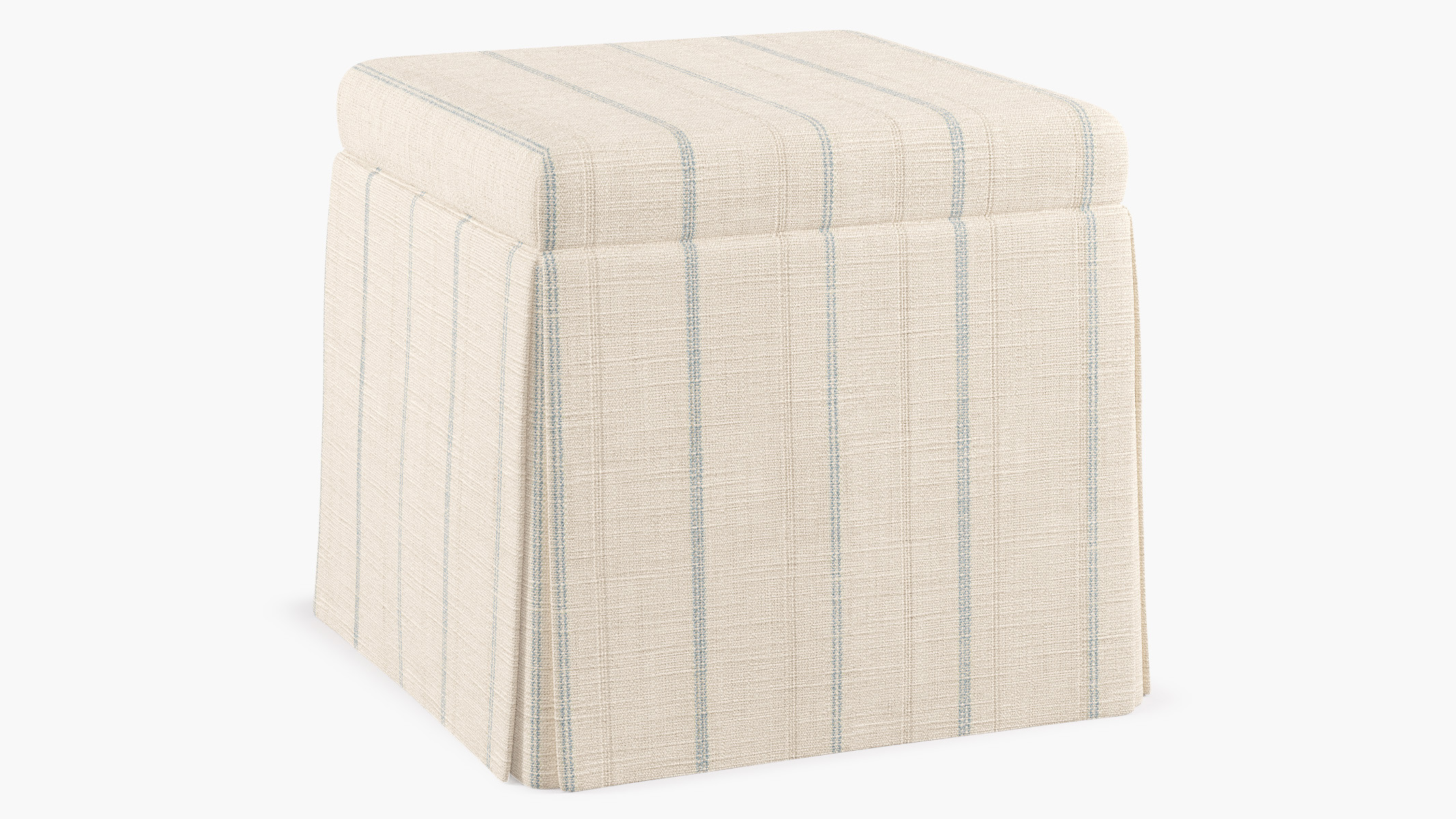 Skirted Storage Ottoman | The Inside