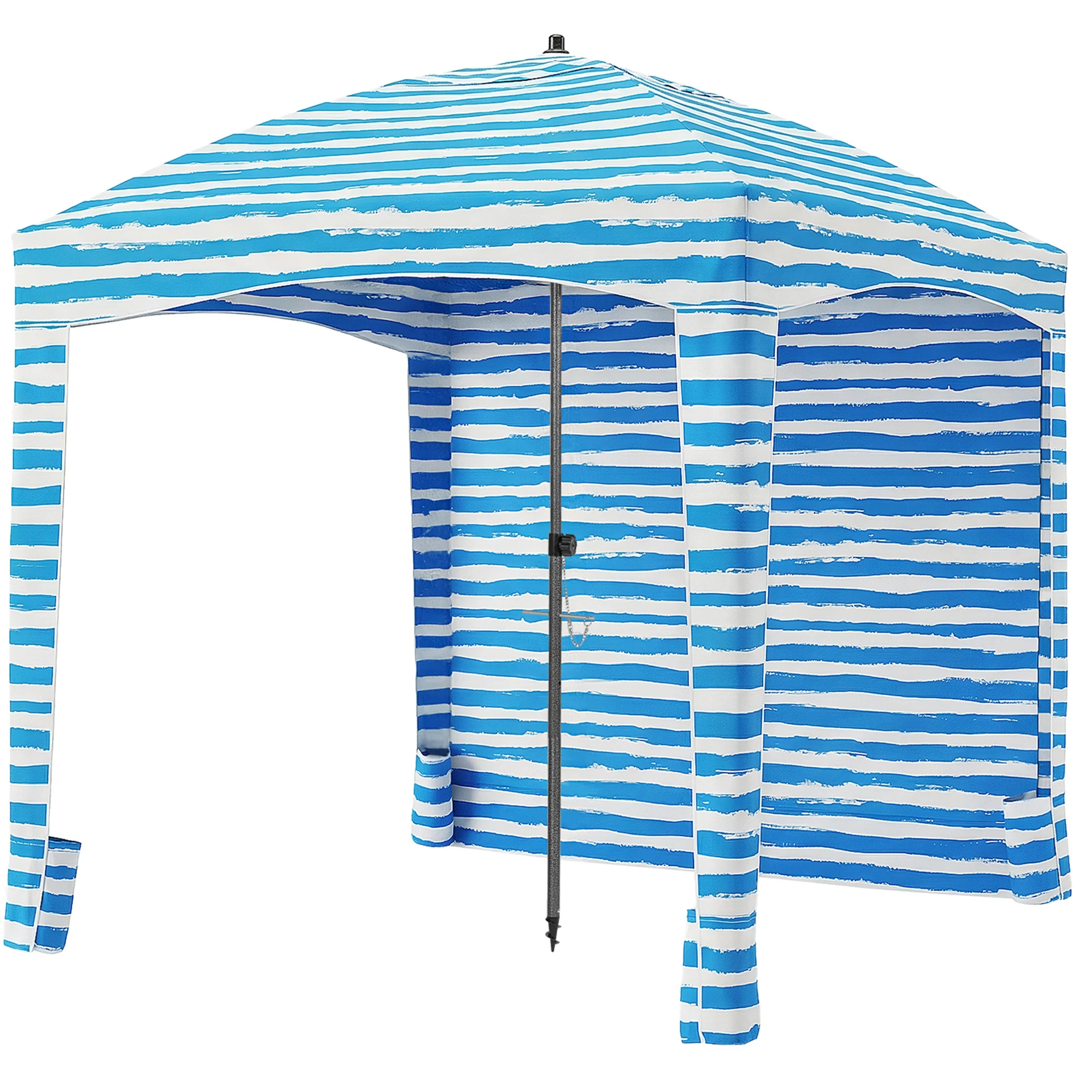 EDX Portable Beach Cabana Shelter Canopy, UPF 50+ Sand Pocket Sun Shade with Carry Bag, Easy Setu... | Walmart (US)