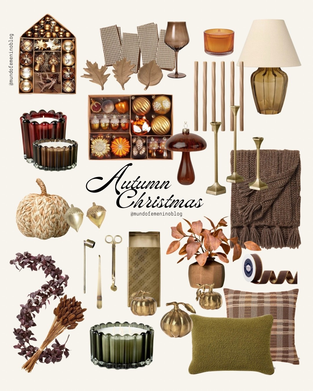 Autumn Christmas style is a trend for this holiday season 2025-2026 🍂🤎🍁 

A fusion of autumnal tones (terracotta, moss green) with Christmas elements. A smooth, natural transition between seasons.

#LTKSeasonal #LTKHome #LTKFallSale