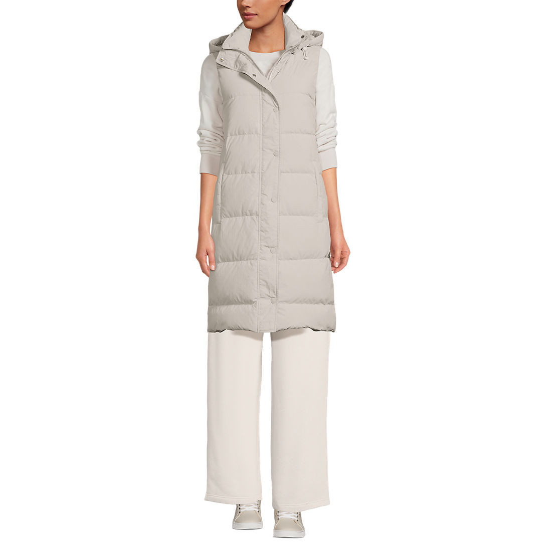 Women's Wide Channel 600 Down Puffer Long Vest | Lands' End (US)