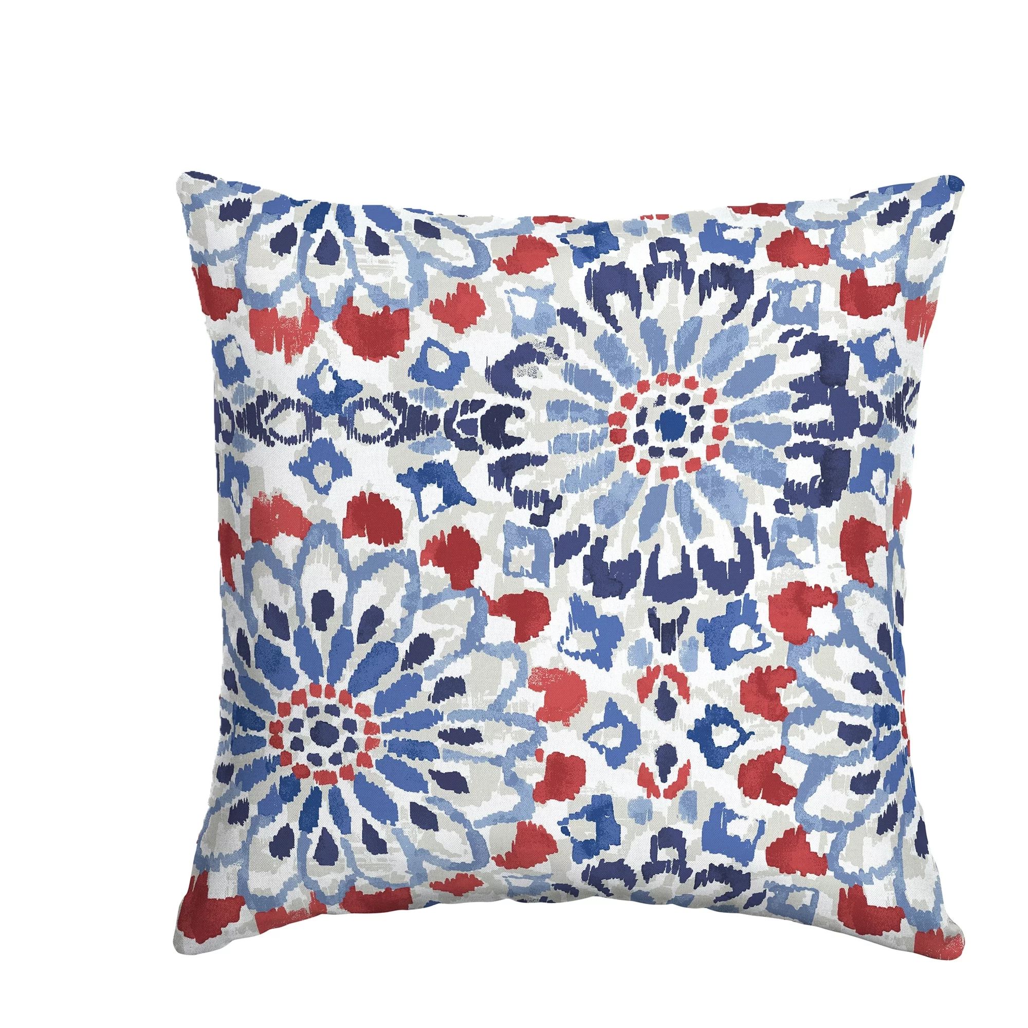 Arden Selections  16 x 16 in Outdoor Square Throw Pillow Clark Blue 2 Count | Walmart (US)