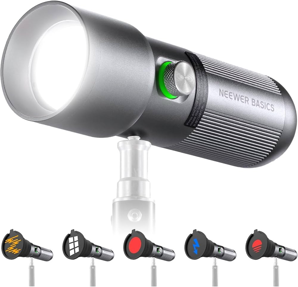 NEEWER Basics RGB Photography Flashlight,4 Colors/20 GOBO Filters/CRI95+/7500mAh,10W 6300K Portab... | Amazon (US)