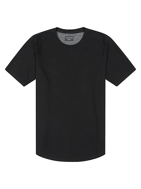 Double-Layer Scallop Crewneck T-Shirt | Saks Fifth Avenue