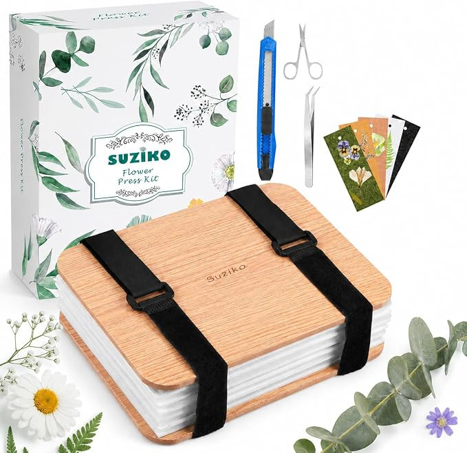 Professional Flower Press Kit 6 Layers 6.3 x 8.3 inch, Flower Pressing Kit for Adults Kids, Leaf ... | Amazon (US)