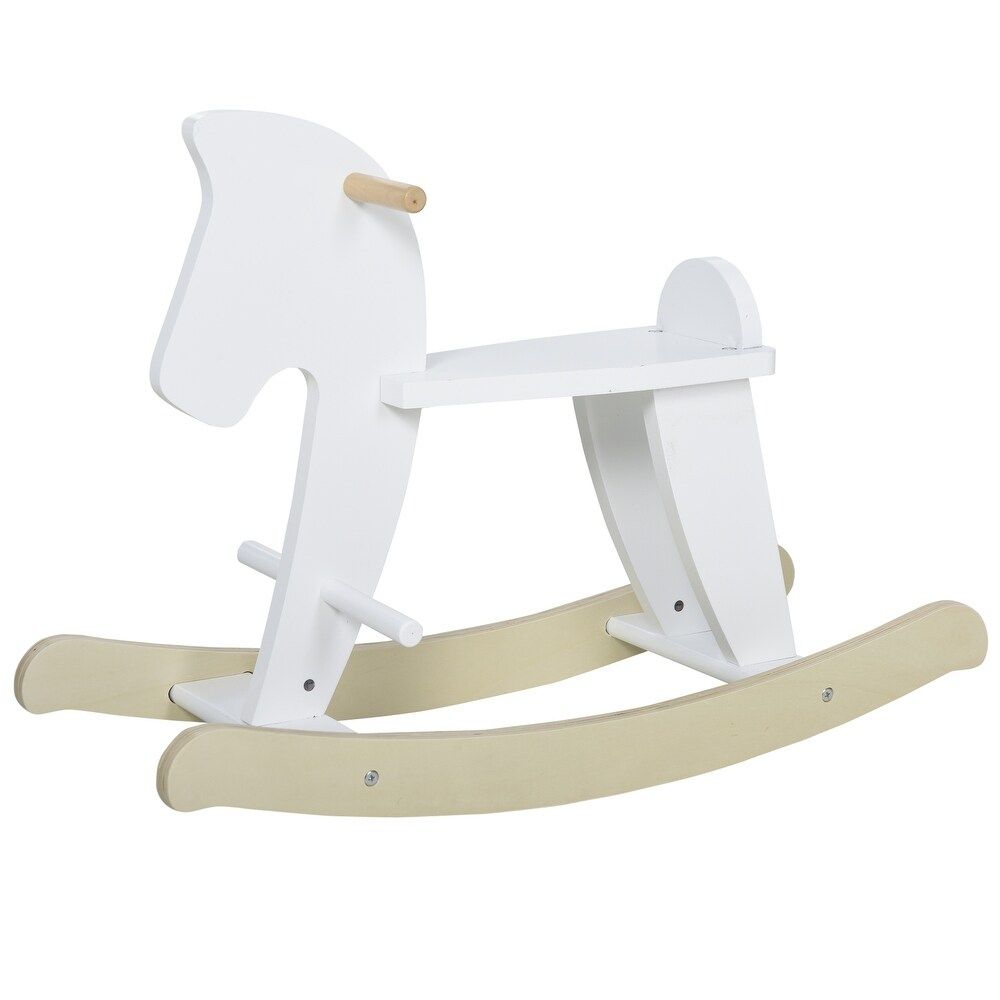 Qaba Wooden Rocking Horse Toddler Baby Ride-on Toys for Kids 3-6 Years with Classic Design & Solid W | Bed Bath & Beyond