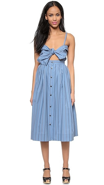 Striped Tie Front Dress | Shopbop