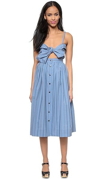 Striped Tie Front Dress | Shopbop