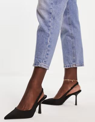 ASOS DESIGN Simba slingback stiletto in black | ASOS (Global)