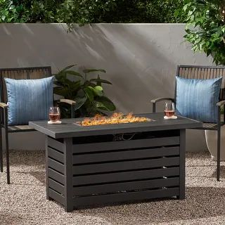 Rene Rectangular Iron Firepit Table by Christopher Knight Home - N/A | Overstock.com Shopping - T... | Bed Bath & Beyond