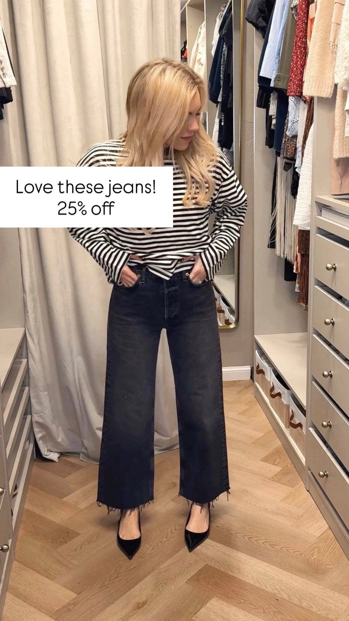 Stripe top
Mother jeans - fit TTS
Styling jeans 
White jeans

#LTKdayinmylife #LTKgrwm #LTKootd