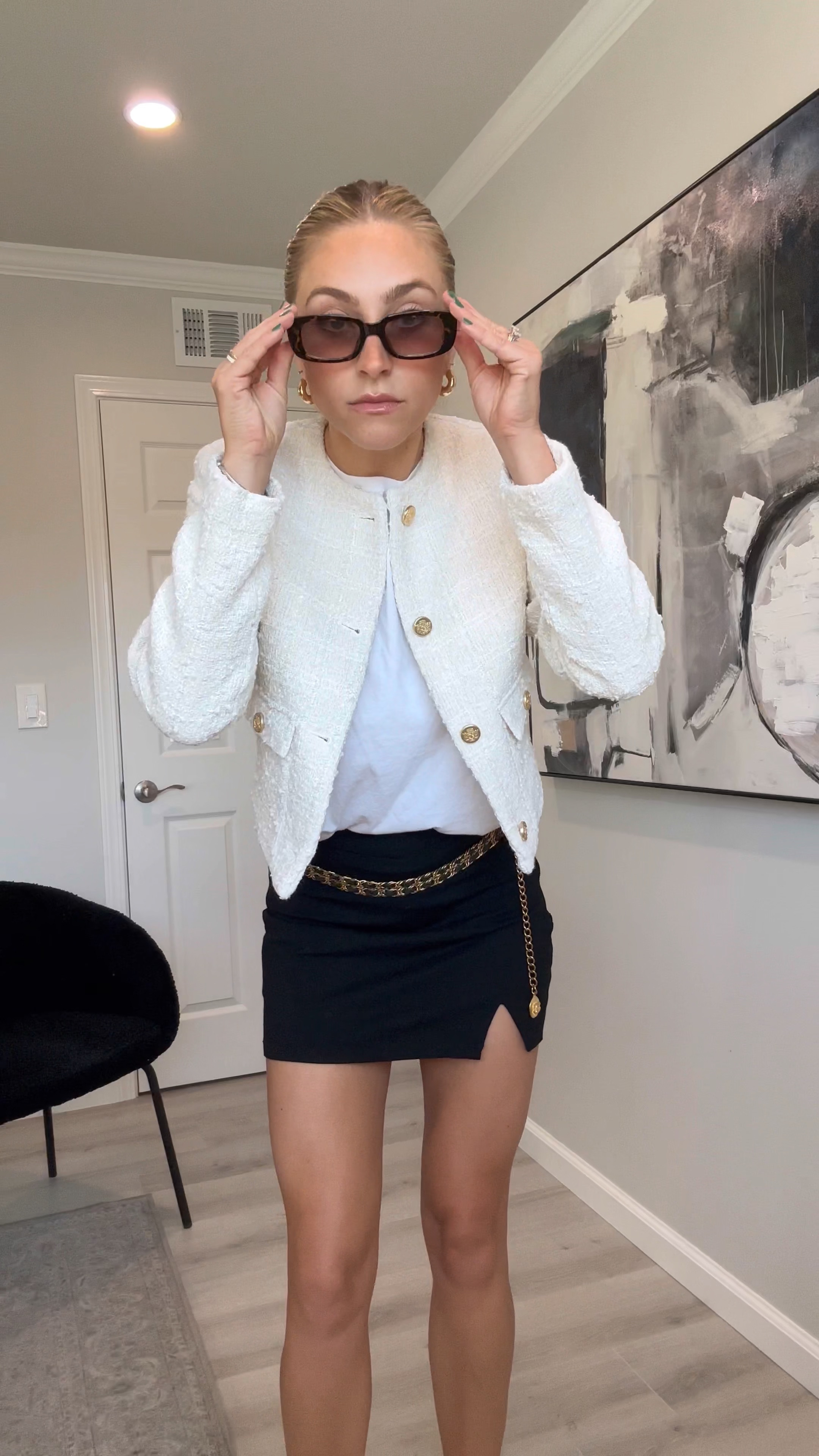 wearing size small in jacket. skirt is size xs, runs TTS. Shirt is size small - great white tee.

Linking similar for belt and shoes!

#LTKfindsunder100 #LTKSeasonal #LTKworkwear