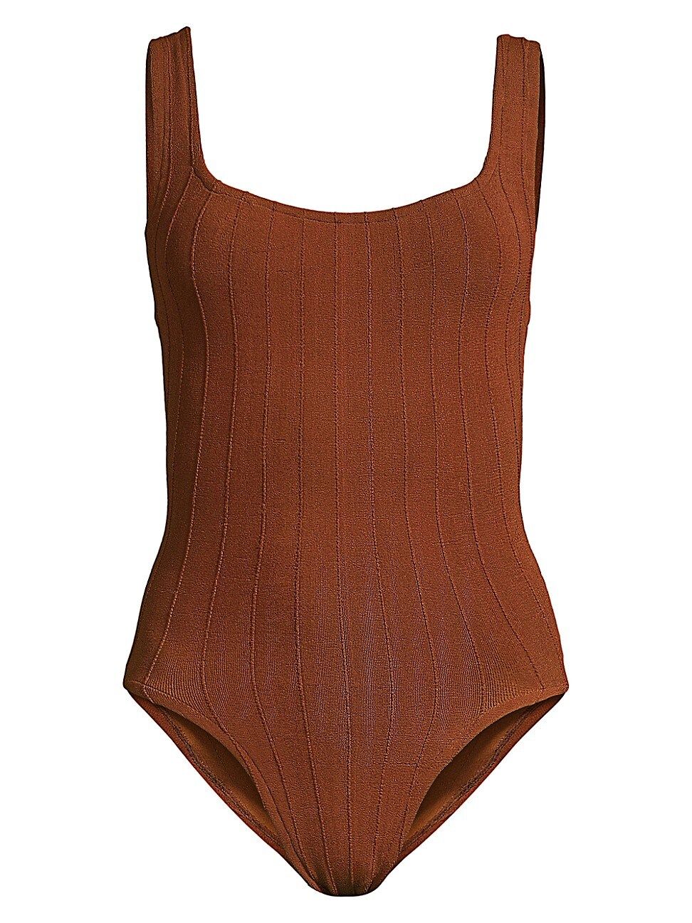 Classic Rib-Knit One-Piece Swimsuit | Saks Fifth Avenue