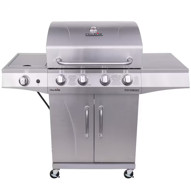 Charbroil Performance Series Silver 4 -Burner Liquid Propane Gas Grill 1 -Side Burner | Lowe's