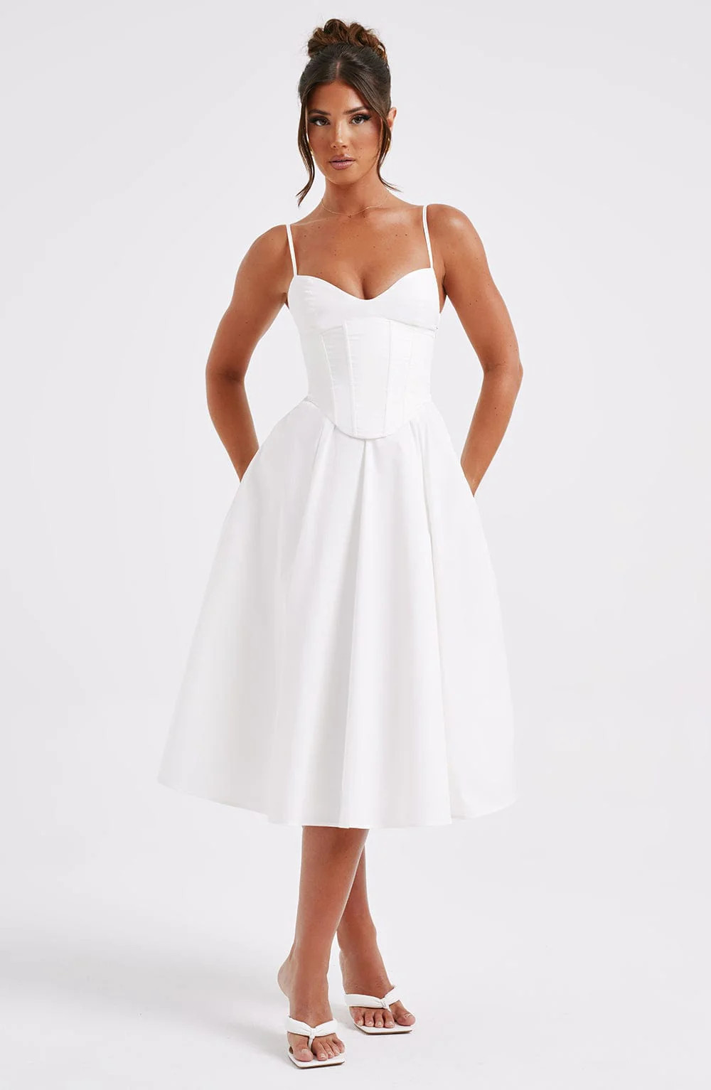 Mariella Midi Dress - Ivory | Babyboo (global)