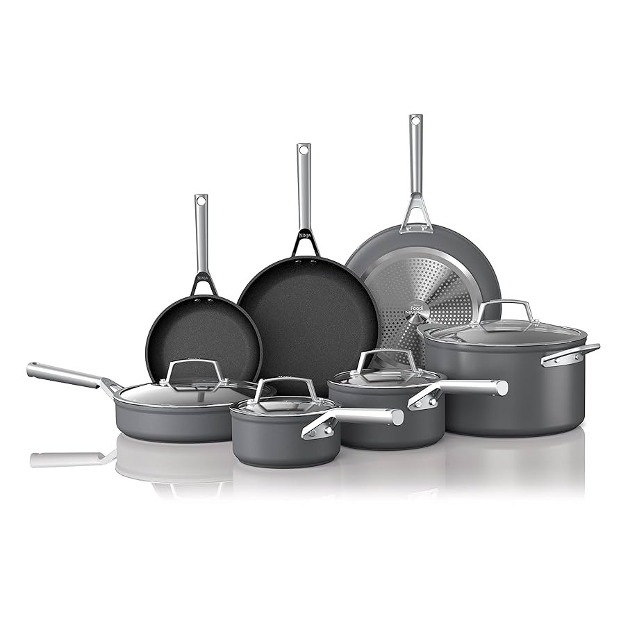 Ninja Foodi NeverStick Professional 12-Piece Cookware Set, Hard-Anodized, Nonstick, Durable & Ove... | Amazon (US)