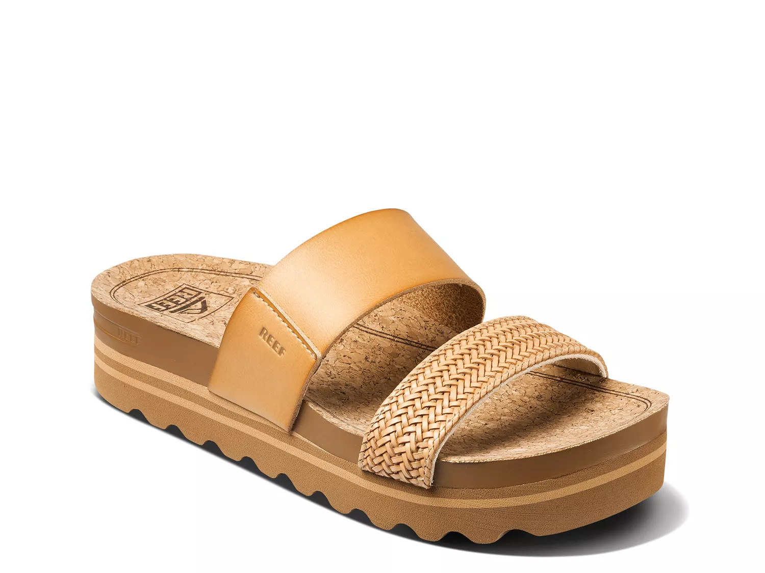 Reef Cushion Vista Hi Wedge Sandal | Women's | Natural Light Brown | Size 7.5 | Sandals | DSW