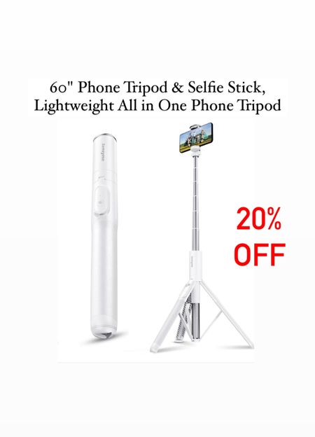 60" Phone Tripod & Selfie Stick, Lightweight All in One Phone Tripod the best travel blogger tool. I take this everywhere for photo taking  

Add this to your gift guide and gift ideas this holiday! 

#LTKHolidaySale #LTKGiftGuide