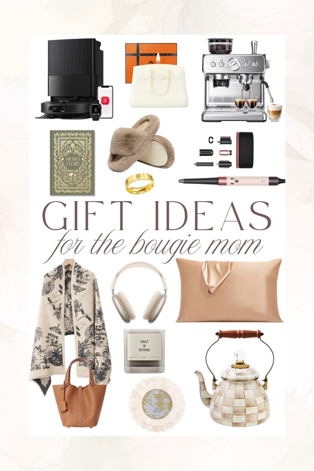 Gift Ideas for the Bougie Mom ✨ Luxury Gift Guide + Amazon Finds for Moms Who Have Everything 🤍 Spoil her with these elevated, cozy, and chic gift ideas featuring designer-inspired finds, beauty must-haves, home essentials, and everyday luxury pieces. From espresso machines and silk pillowcases to cozy slippers, candles, and handbags, this curated gift guide is perfect for Mother’s Day, birthdays, holidays, or treating yourself. Save this for the ultimate bougie mom gift inspo and high-end aesthetic finds. #giftideas #mothersdaygift #giftguide #luxurygifts #amazonfinds #bougievibes #giftinspo #ltkfind

#LTKmomlife #LTKSaleAlert #LTKselfcare