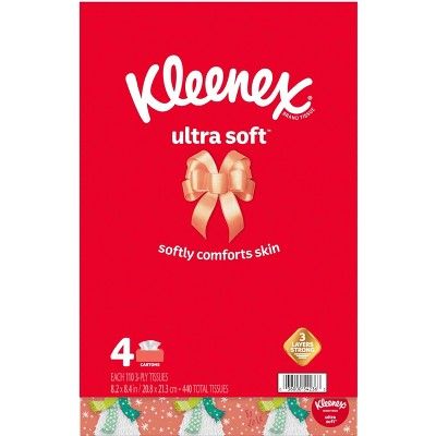 Kleenex Holiday Ultra Soft Facial Tissue - 4pk/110ct | Target