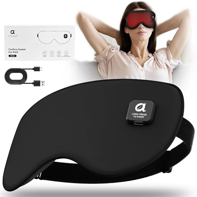 arboleaf Heated Eye Mask for Dry Eyes, Cordless Rechargeable Warm Eye Compress, Temperature Contr... | Amazon (US)