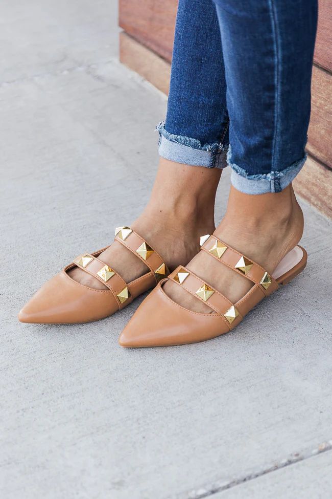 Jen Tan Studded Leather Mules FINAL SALE | The Pink Lily Boutique