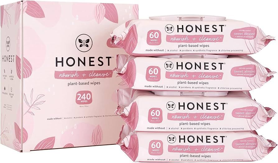 The Honest Company Nourish + Cleanse Benefit Wipes | Cleansing Multi-Tasking Wipes | 99% Water, P... | Amazon (US)