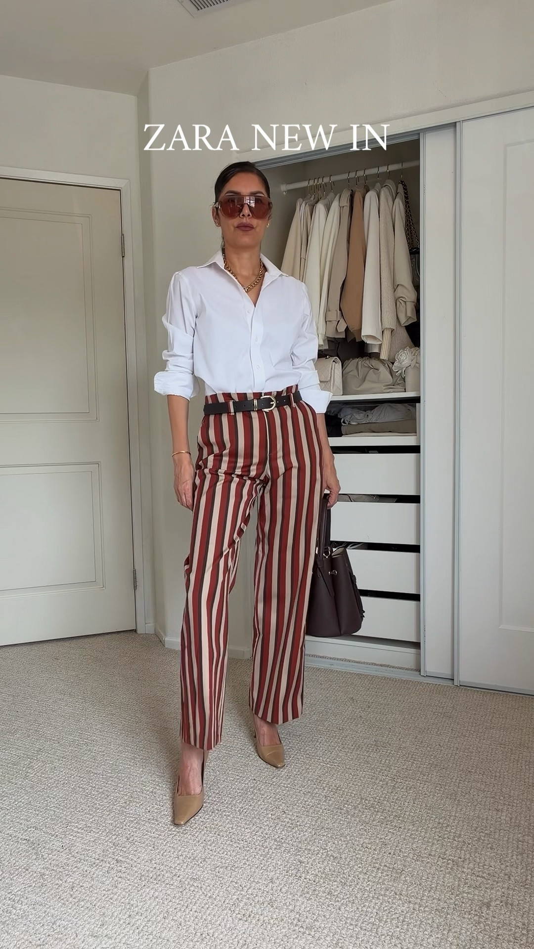 3 outfit ideas with Zara New In pieces 🤎 These are some of the new Zara arrivals that immediately caught my eye, styled into three chic looks for the transition into fall.
WEARING:
➡️ The @zara striped pants went 40% off , wearing size XS
➡️Zara barrel pants wearing size XS
➡️ White shirt size S
➡️Zara striped shirt size XS

I love finding pieces that feel current but are still easy to mix with things already in your closet. Which outfit is your favorite: 1, 2 or 3?

Zara new in | Zara new arrivals | Zara outfit ideas | Zara fall fashion | Zara fall outfits | Zara try on | Zara finds | fall outfit ideas | transitional outfits | chic fall outfits | fashion over 40 | fashion over 50

#ZaraNewIn #ZaraFinds #FallOutfits #LTKStyle

#LTKOver40 #LTKSeasonal #LTKgrwm