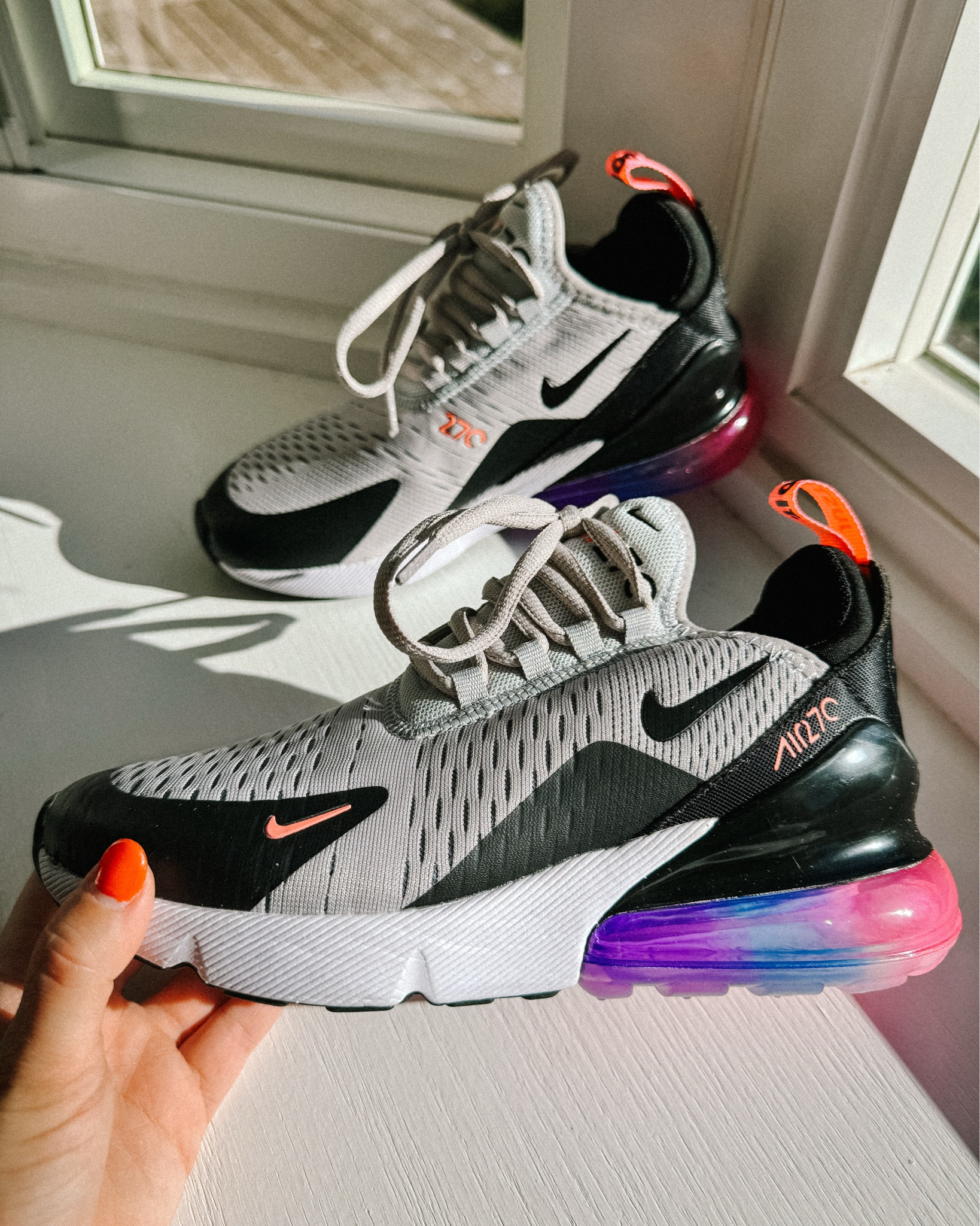 $50 Nike Air Max 270s + Free Shipping! 💕💟 
True to size, lightweight, nice & flat for lifting days too!  

Nike air max, fitness shoes, active shoes for women, dh gate, dh gate finds, dh gate shoes, active shoes

#LTKShoeCrush #LTKFitness #LTKActive