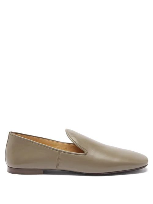 Lemaire - Square-toe Leather Loafers - Womens - Grey | Matches (UK)